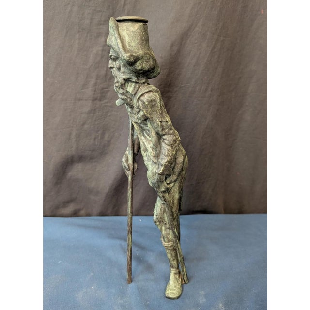 Figurative Late 19th Century French Grotesque Figural Candlestick For Sale - Image 3 of 4