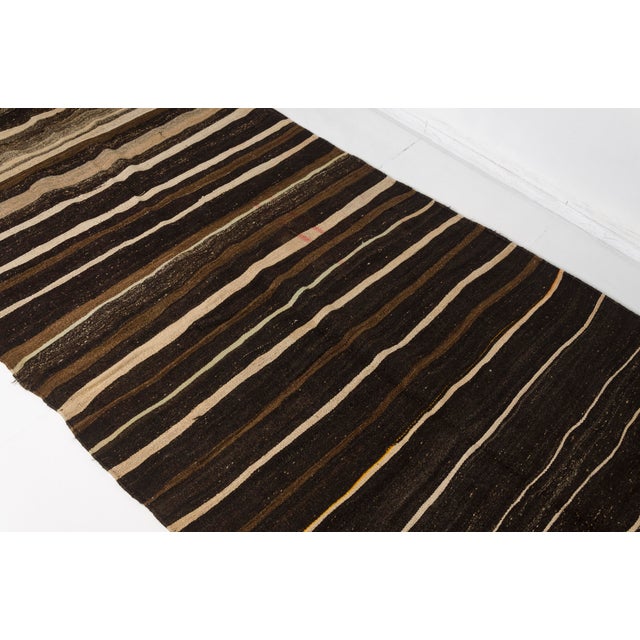 Vintage Anatolian Stripe Kilim Rug For Sale - Image 9 of 10