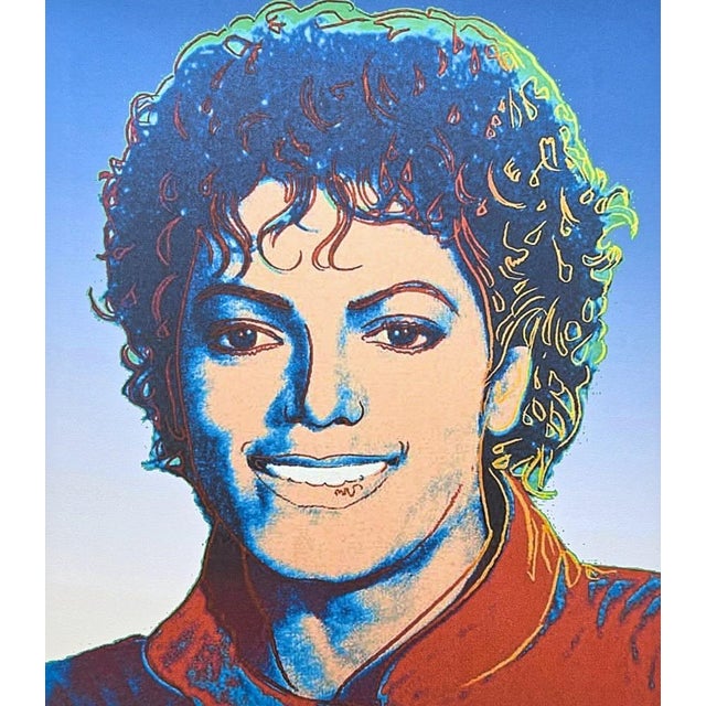 After Andy Warhol, Michael Jackson Blue, 1980s, Lithograph For Sale - Image 4 of 7