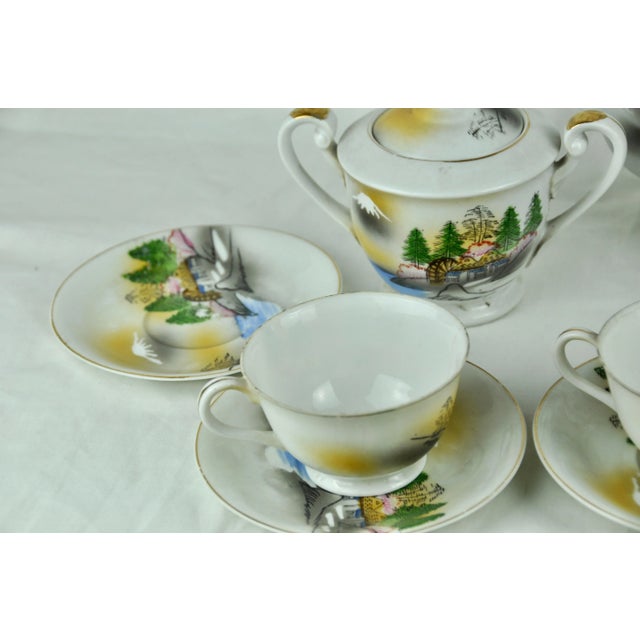 Chinese Motif Coffee Set, Set of 13 For Sale - Image 6 of 12