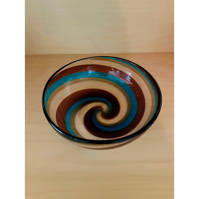 Burgundy Fulvio Bianconi for Venini 1970th Murano Bowl For Sale - Image 8 of 8