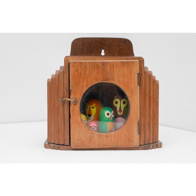 Vintage Art Deco Wall Mounted Miniature Curio Cabinet, Sweden, 1925 For Sale - Image 6 of 15