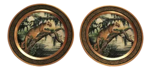 Pickard Display Plate "American Panther" by James L. Lockhart-a Pair