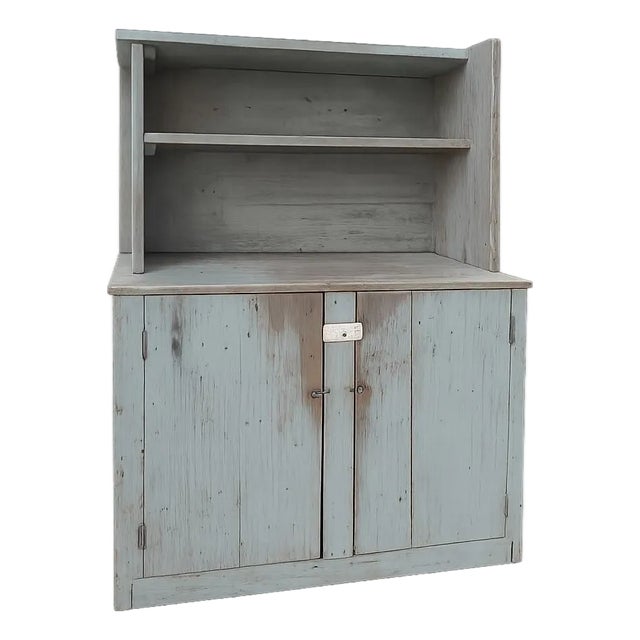 This 19th‑century antique pine hutch carries the kind of presence only a century of living can create—quiet, weathered,...