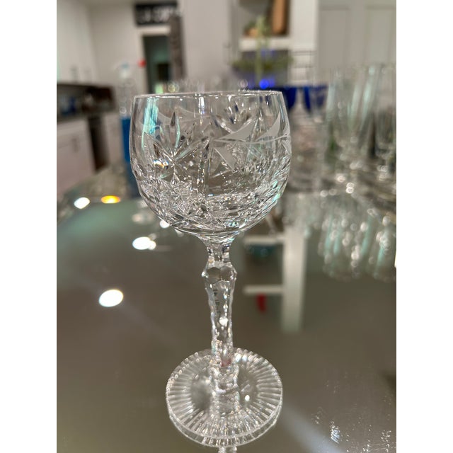 A stunning set of four hock wine glasses made by one of the World’s best Crystal Makers in France. Compare to replacements...