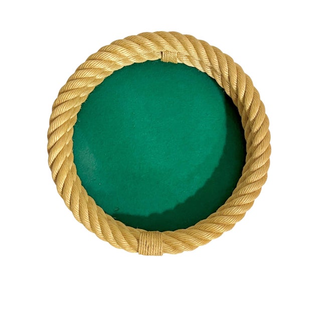 Mid-Century Modern Vintage Rope Tray Attributed to Adrian Audoux & Frida Minet For Sale - Image 3 of 13
