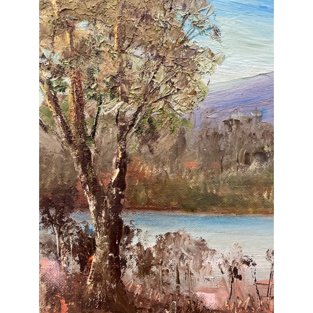 Maria Kincaid "Mountain Village" Original Oil Painting C.1950 For Sale - Image 4 of 7