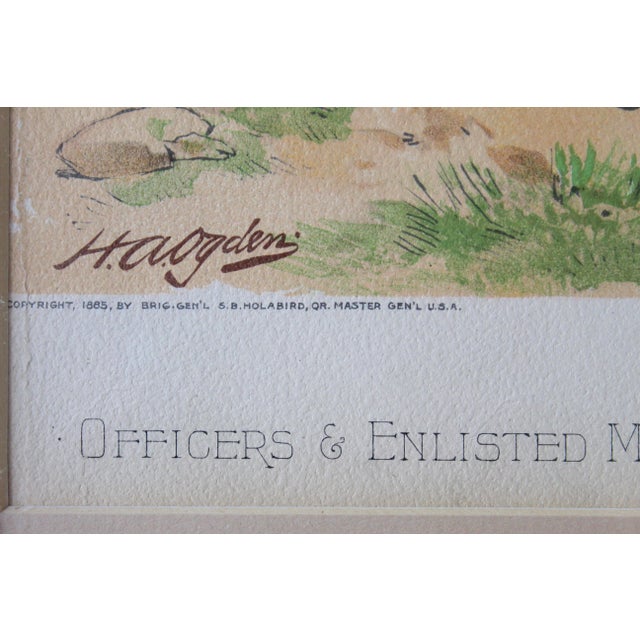 Chromolithograph by H. A. Ogden Military Uniforms - 19th Century European Soldiers, Matched Pair, Equestrian & Infantry Scenes - Antique Framed Prints For Sale - Image 13 of 17