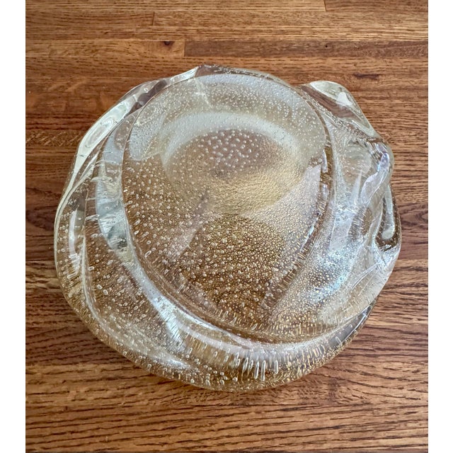 Seguso Mid Century Murano Glass Bowl Archimede Seguso For Sale - Image 4 of 4