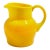 Vintage Cadmium Yellow Opaline Blown Glass Pitcher For Sale