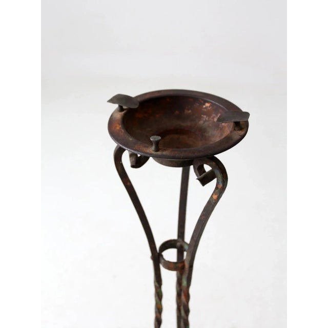 Antique Cast Iron Standing Ashtray For Sale - Image 10 of 13