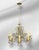 Brass 1940s Solid Brass Rococo Chandelier For Sale - Image 8 of 17