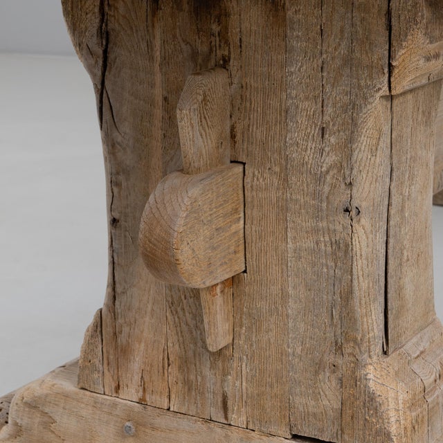 20th Century French Oak Trestle Dining Table For Sale - Image 12 of 18