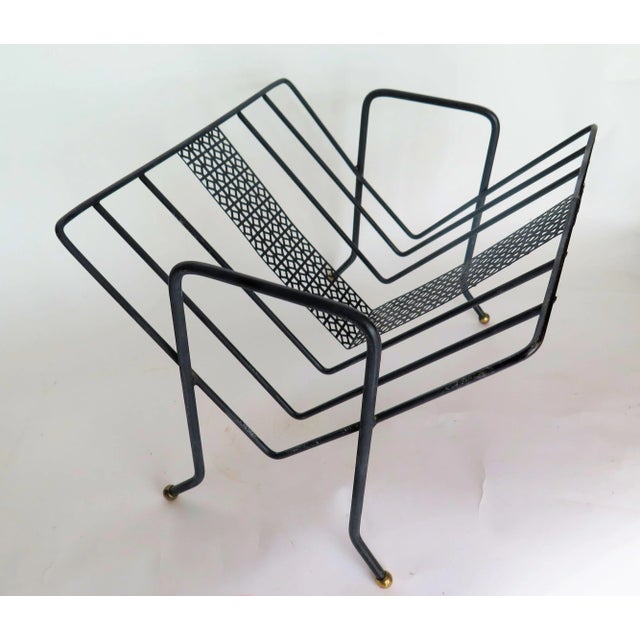 Rare 1950's Mategot style wrought iron magazine rack. This magazine rack was bought from a friend who owns the shop Little...