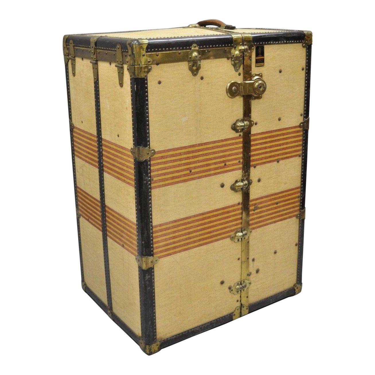 1930s Traditional Oshkosh the Chief Wardrobe Steamer Trunk Chairish