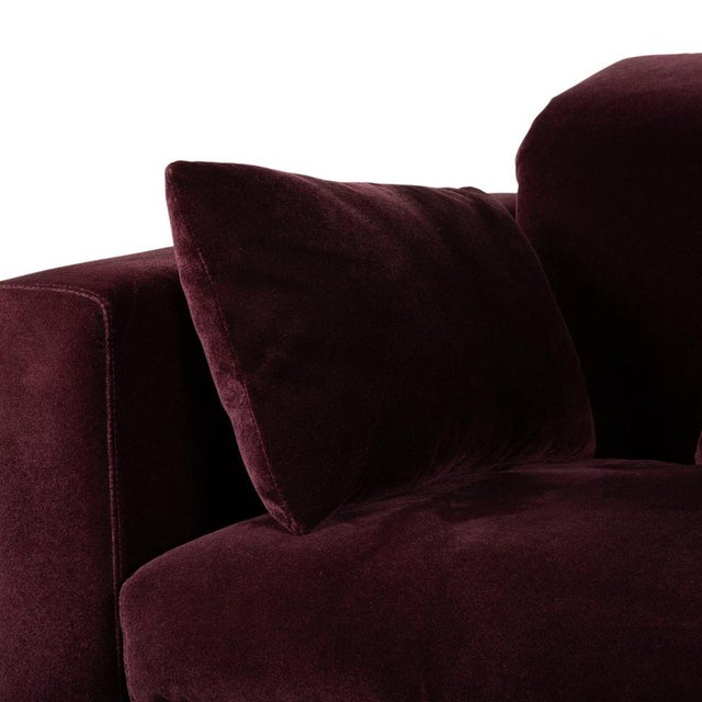 Embrace Set in Velour Velvet Chrome in Violet Aubergine Purple with Manual Function, Set of 3 For Sale - Image 13 of 18