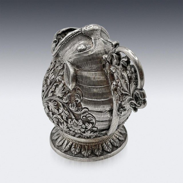 Late 19th Century Antique Indian Kutch Silver Zoomorphic Cream Jug, 1880s For Sale - Image 5 of 7