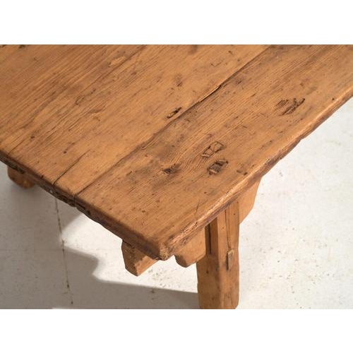 Antique Chinese Qing Dynasty Kang Table in Pine For Sale - Image 4 of 10