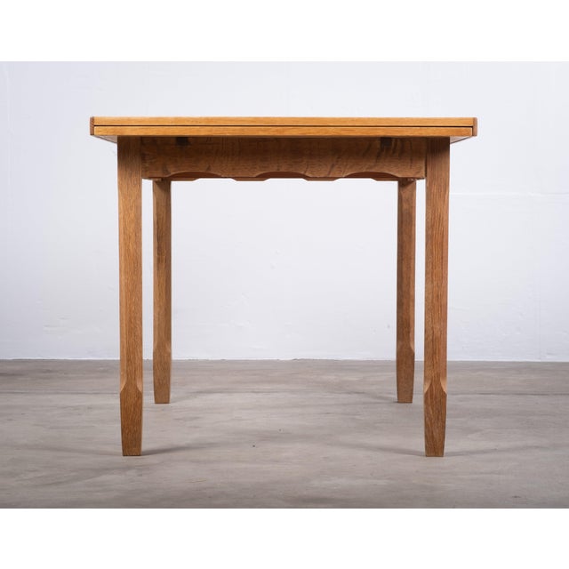 Brutalist Oak Dining Table by Henning Kjærnulf, 1960s For Sale - Image 4 of 12