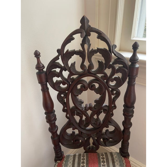 Late 19th Century Antique Carved Childs Chair For Sale - Image 5 of 6