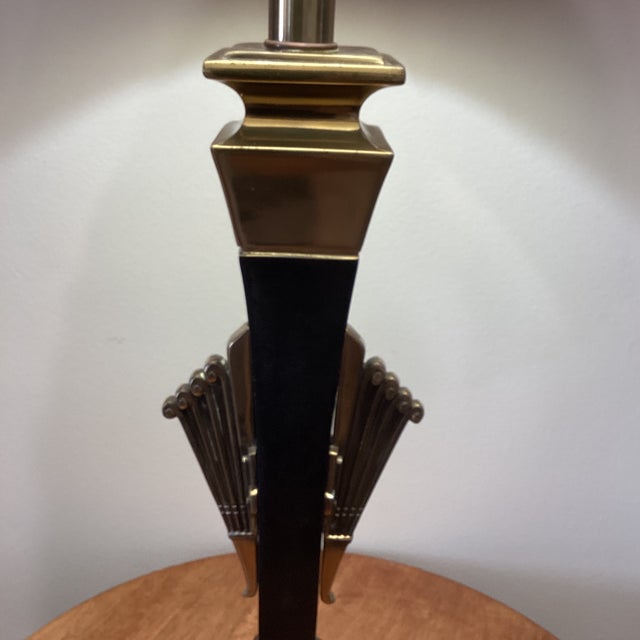 Early 20th Century Vintage Original Rembrandt Masterpiece Brass & Metal Table Lamp, Pleated Shade For Sale - Image 5 of 12