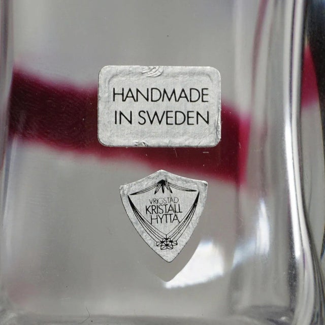 Art Glass Vases by Erick Hoeglund for Vrigstad Glassworks Ca. 1980s For Sale - Image 9 of 10