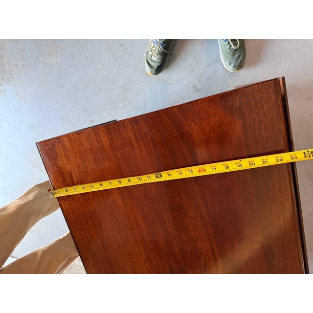 Vintage Federal Style Solid Wood Drop Leaf Dining Table For Sale - Image 14 of 18