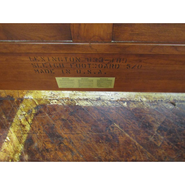 Brown Lexington Bob Timberlake Solid Cherry Queen Size Sleigh Bed For Sale - Image 8 of 9