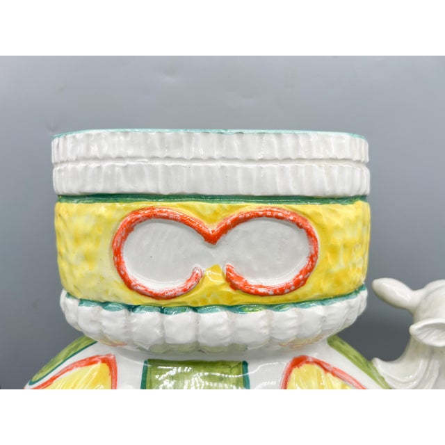 Large Italian Vintage Ceramic Camel Planter or Cachepot - Whimsical, Hollywood Regency, Mid-Century Modern For Sale In Houston - Image 6 of 17