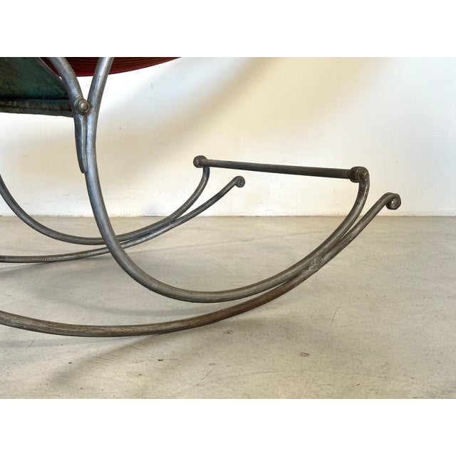 Vintage Wrought Iron Rocking Chair, 1960s For Sale - Image 12 of 16