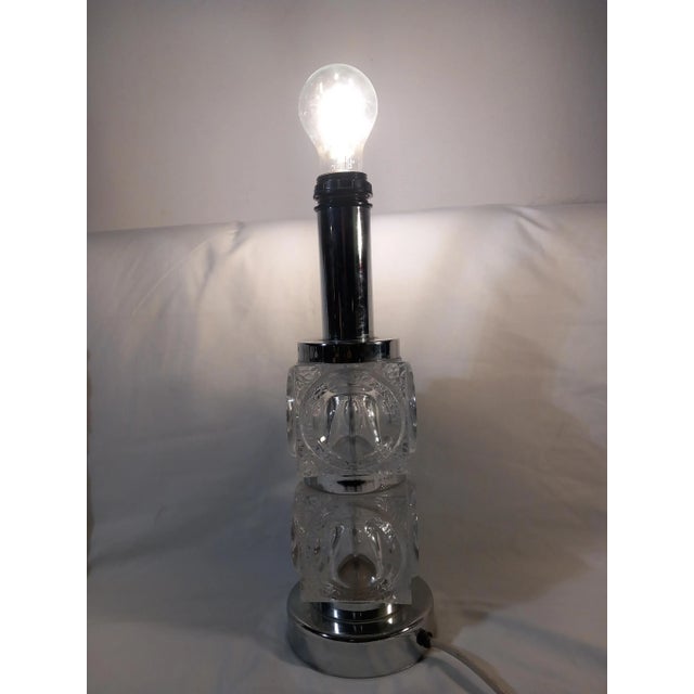 Ice Glass Table Lamp by Peill & Putzler, 1970s For Sale - Image 9 of 14