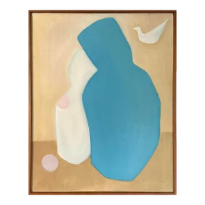 Vintage Modernist Abstract Biomorphic Still Life, Signed (C. 1960, Oil on Canvas)