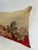 Decorative pillow upholstered in richly woven 19th century Aubusson tapestry, adorned with an elegant floral motif. A...