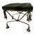 Vintage Gilt Metal Rope and Tassel Bench For Sale