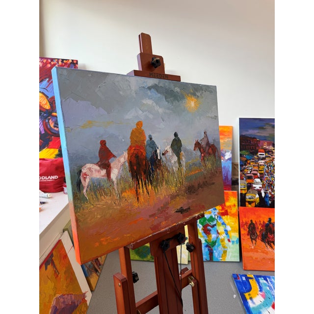 Where Our Paths Converge, Impasto Oil Painting by Godfrey Afebuame (2026) For Sale - Image 4 of 6