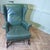 Green Leather Wing Back Library Chair from Parker Knoll For Sale - Image 8 of 9