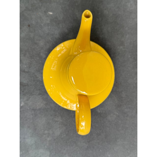 1960s Pompeo Pianezzola Zanolli & Sebellin Italy Teapot Ceramic Yellow Postmodern For Sale In New York - Image 6 of 9