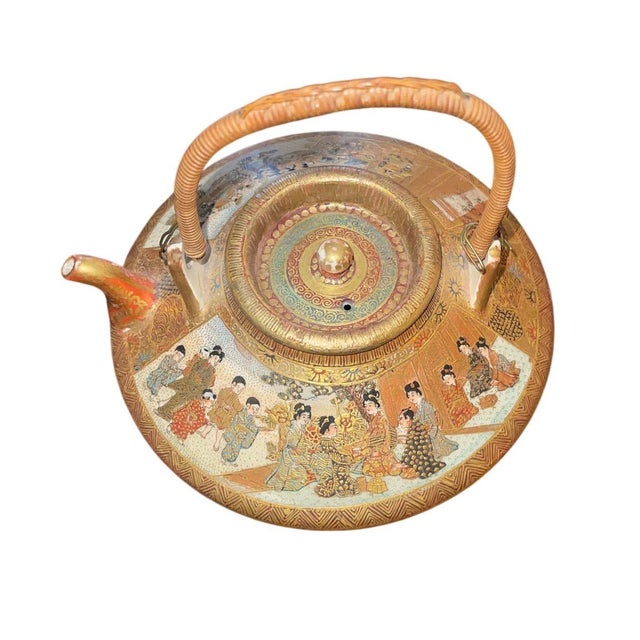 Meiji Period Japanese Satsuma Porcelain Tea Set, 19th Century. For Sale - Image 11 of 12