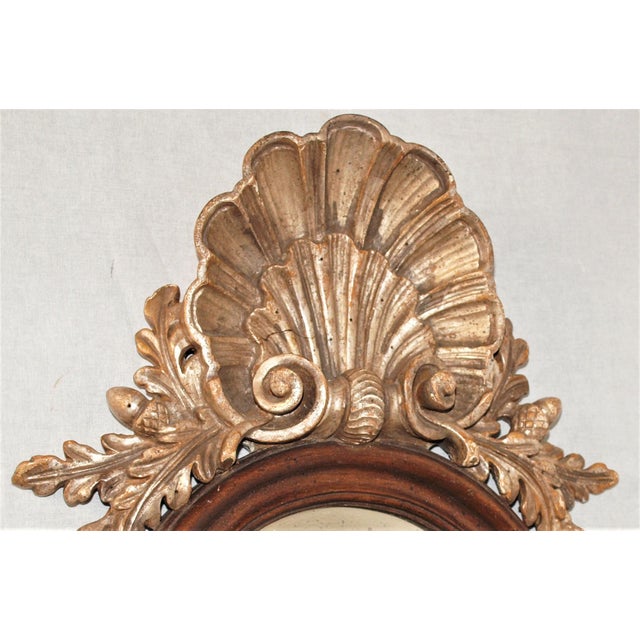 Antique Neo-Classical Mirror Candle Sconce Etched Crown For Sale - Image 4 of 8