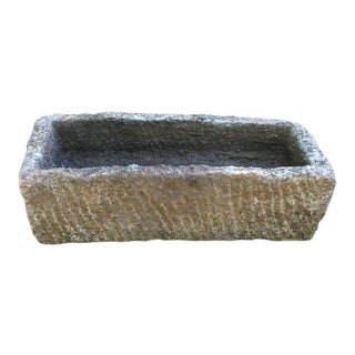 Hand Chiseled Stone Trough For Sale