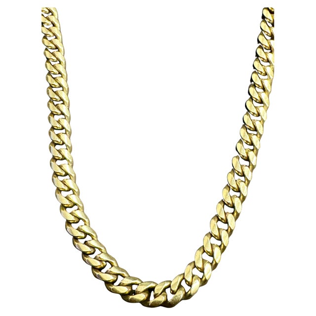 Vintage 14 Karat Yellow Gold 96.7 Gm Miami Cuban Link Italian Chain Unisex, 20" For Sale - Image 15 of 18