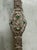 1920s Art Deco Platinum & 14k Gold Estate Emerald & Diamond Bracelet For Sale In Los Angeles - Image 6 of 18