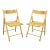 Vintage Habitat England Style Mid Century Modern Bentwood & Cane Folding Chairs - Pair For Sale