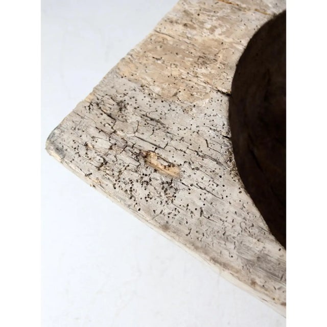 French Country Antique 19th Century American Hand Hewn Dough Bowl For Sale - Image 3 of 18