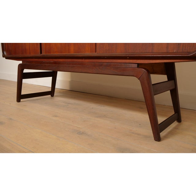 Vintage Danish Highboard in Teak from Clausen & Søn For Sale - Image 11 of 18