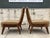 1940s Pair of Italian Walnut Burl Slipper Chairs For Sale - Image 4 of 9