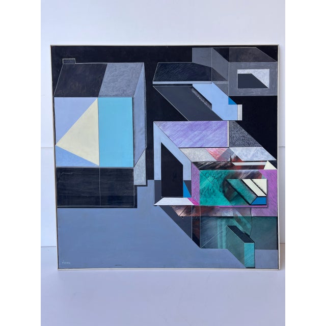 Vito Capone, Composition, 1970s, Acrylic on Canvas For Sale - Image 3 of 8
