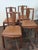 1930s French Art Deco Walnut Carved Asian Floral Motifs Set 4 Unusual For Sale - Image 9 of 11