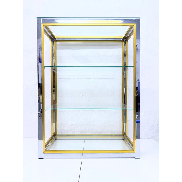 Gold Hollywood Regency Bicolor Shelf by Renato Zevi, 1970s For Sale - Image 8 of 8