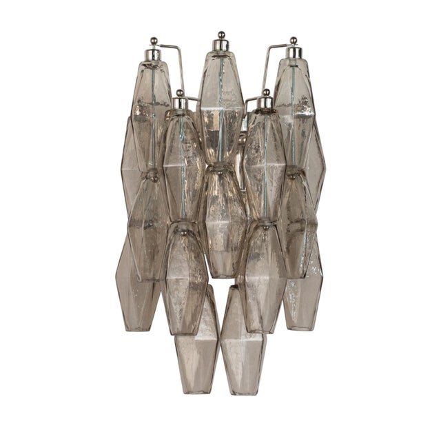 Wall Sconce in Smoky Poliedri Murano Glass, Italy, 1990s For Sale - Image 11 of 11
